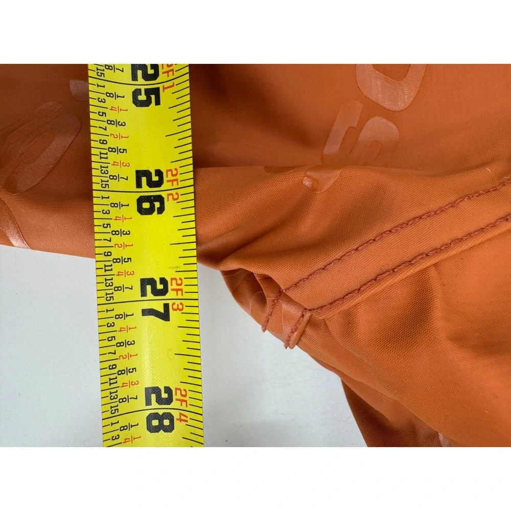 Vintage BOSS Anorak Jacket Mens XXL Orange Navy Blue Logo Print Windbreaker Hood